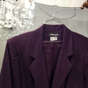 Wool Sag Harbor Pant Suit in Eggplant